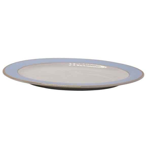 Royal Doulton Bruce Oldfield (Daily Mail) Blue & Gold Trim 12 1/4" Oval Platter - Picture 2 of 4